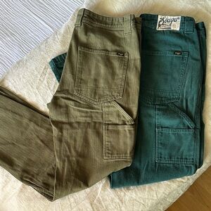 Seager Utility Pants (Olive and Teal)